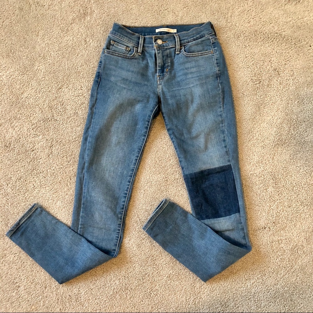 Levi Blue Skinny Jeans Patch W25 710 Super Skinny
